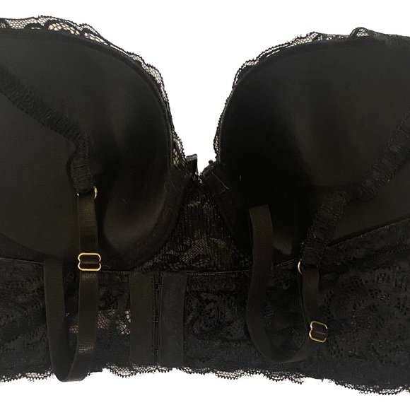 NWOT Daisy Fuentes black lace fitted 34C lace bralette - Picture 3 of 7